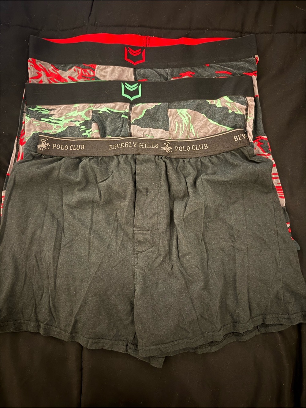 Beverly Hills Polo Club Men’s Black Boxer Shorts - 3-Pack